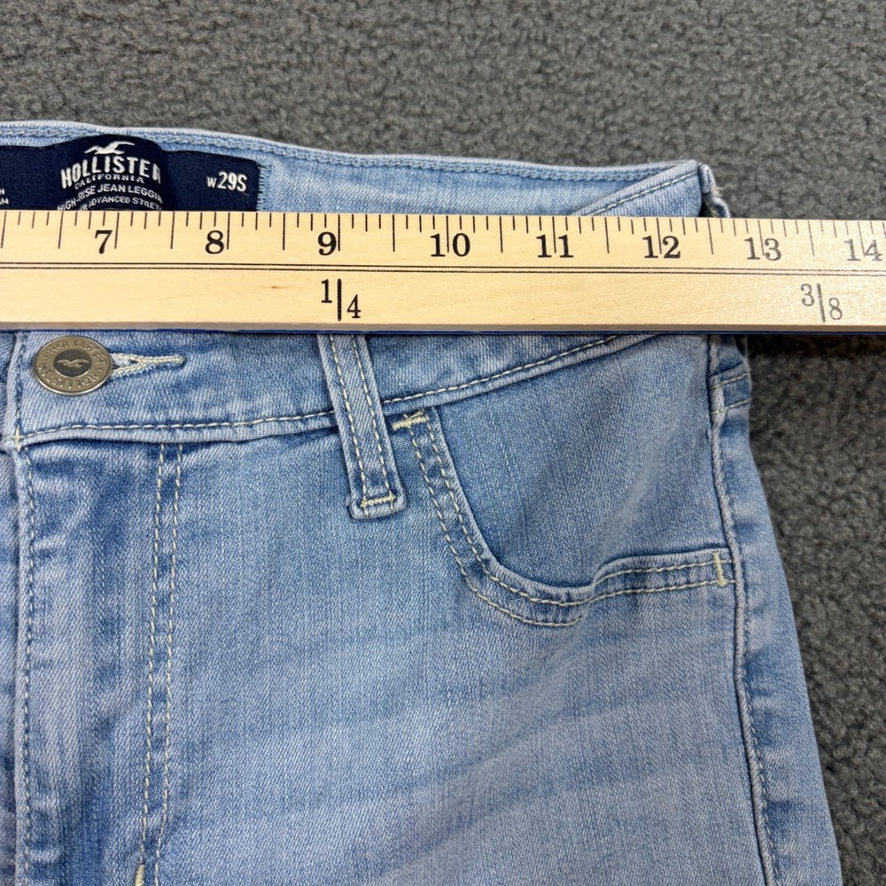 Hollister Jeans Womens 8S Light Blue High Rise Jean Legging Advanced Stretch - Picture 4 of 8